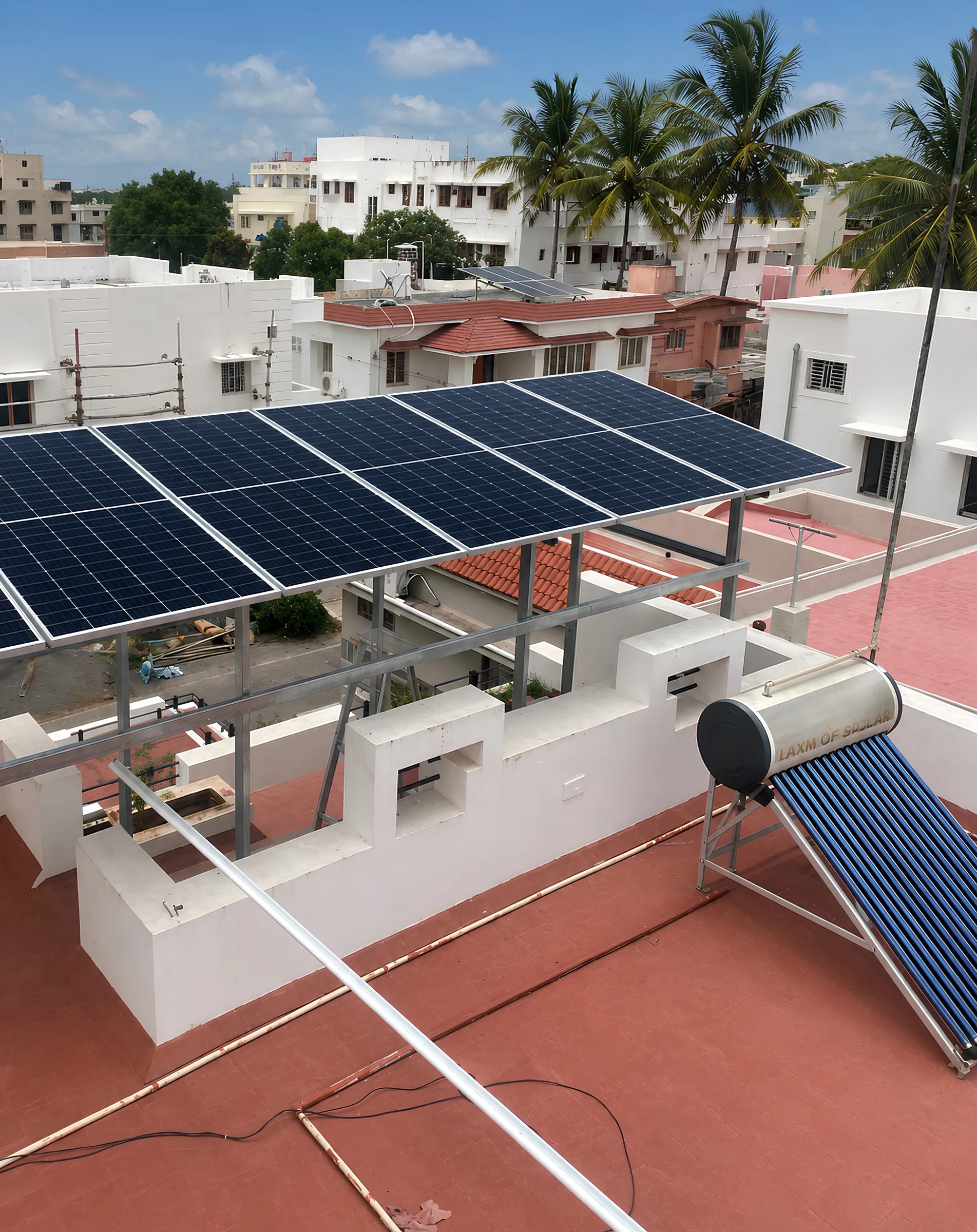 Combined rooftop solar system