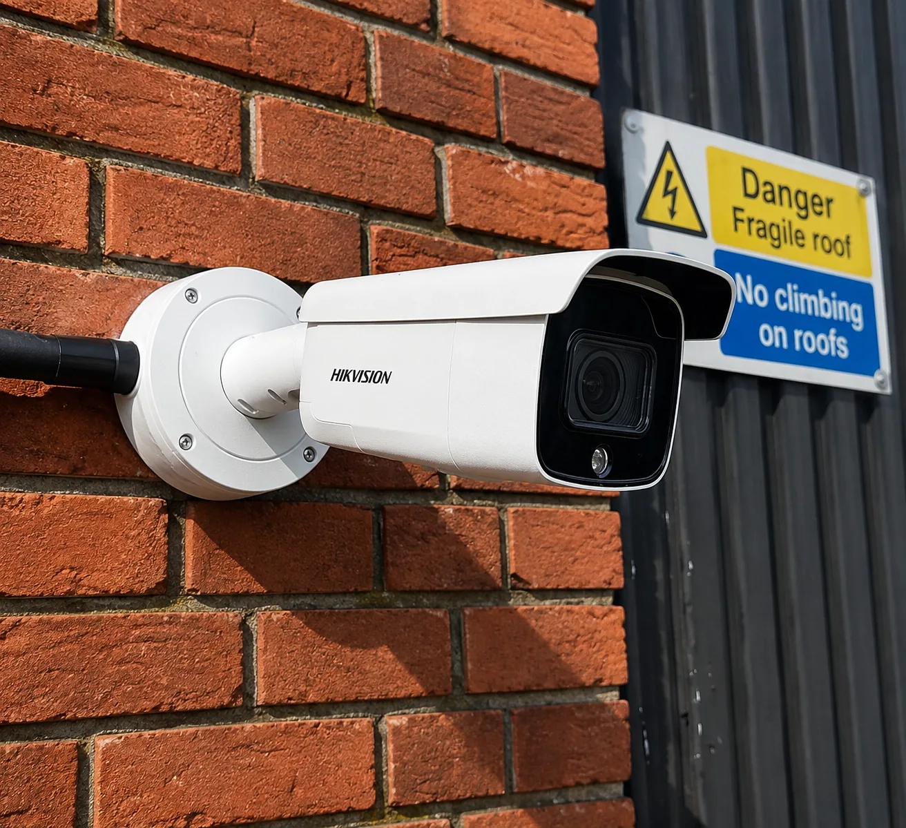 Wall-mounted CCTV security camera