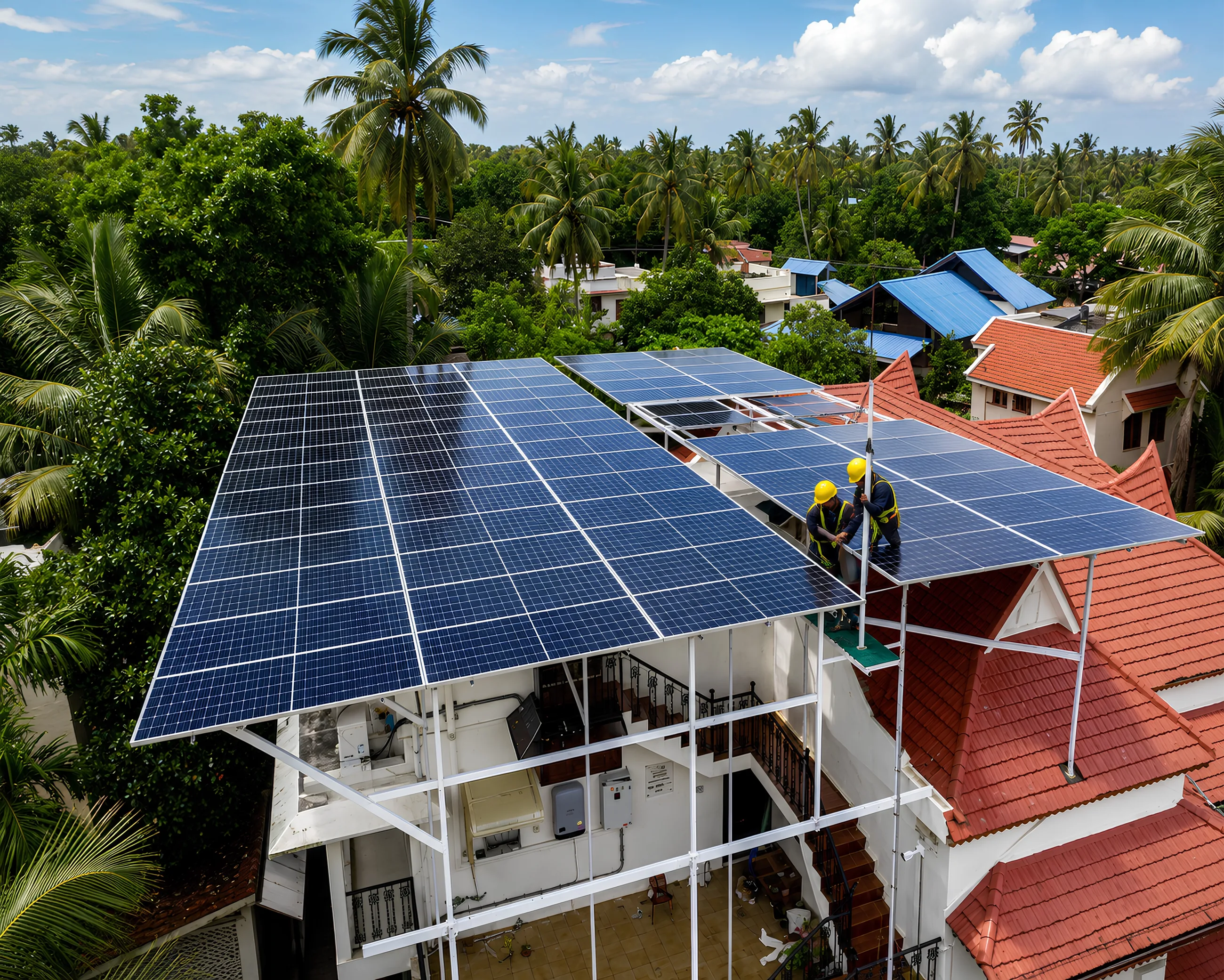 Large rooftop solar installation